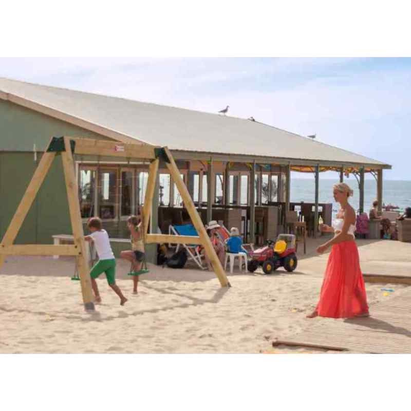 Hyland_Commercial_Swing_Set_with_seats_on_beach